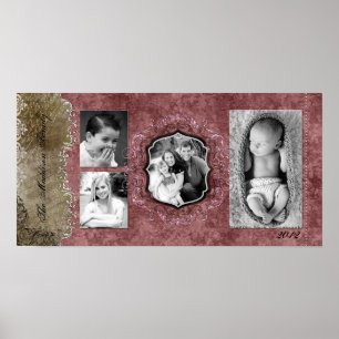 Affiche Élégance Montage de 10 po x 20 po 4 parcelles