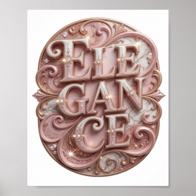 Affiche Élégance Or FROID (Devant)
