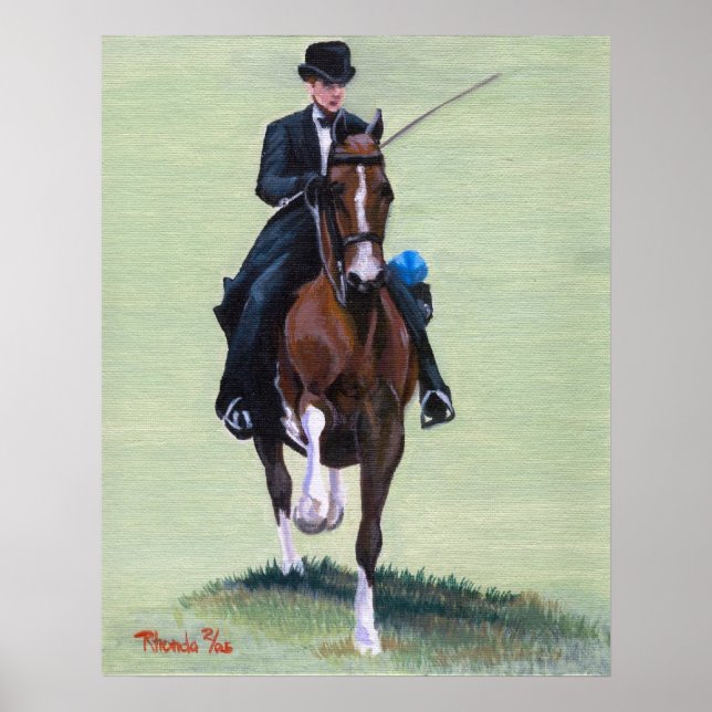 Affiche Élégance selle en action Portrait de cheval (Devant)
