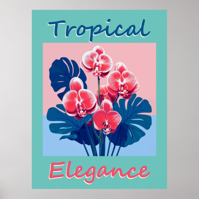 Affiche Élégance tropicale (Devant)