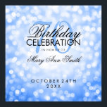 Affiche Elegant 70th Birthday Party Glitter Lights Blue<br><div class="desc">Elegant 70th Birthday Party Glitter Lights Blue banner template.</div>