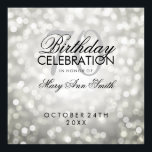 Affiche Elegant 70th Birthday Party Glitter Lights Silver<br><div class="desc">Elegant 70th Birthday Party Glitter Lights Silver banner template.</div>