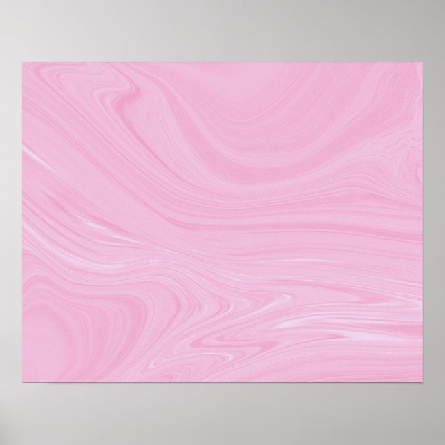 Affiche Elegant Abstract Pink Liquid Marble Artwork | (Devant)