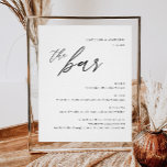 Affiche Élégant alcool Boissons Mariage Bar Menu<br><div class="desc">Mini-bar moderne Mariage Menu Signal,  Drunin In Love,  Alcohol Mariage Boire Menu Élégant Alcool Boissons Mariage Bar Menu</div>