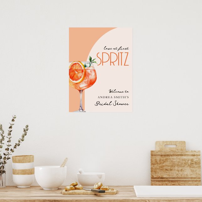 Affiche Elegant Amour à First Spritz Fête des mariées Bien (Cuisine)