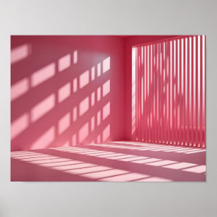 Affiche Élégant Arrière - plan rose avec lumière et ombre