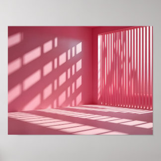 Affiche Élégant Arrière - plan rose avec lumière et ombre