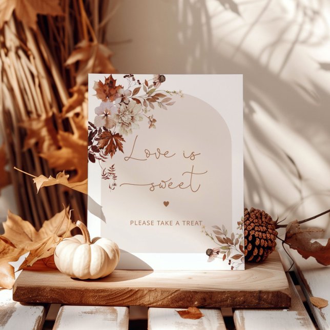 Affiche Élégant automne L'amour est doux prendre un plaisi (Créateur téléchargé)