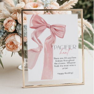 Affiche Elégant Baby shower de cabot rose Pacifique chasse