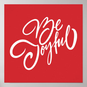 Affiche Elégant Be Joyful Holiday Design