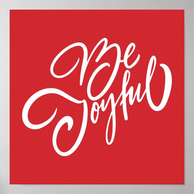 Affiche Elégant Be Joyful Holiday Design (Devant)