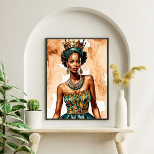Affiche Elégant Black Queen Wall Art - Pourcentage habilit