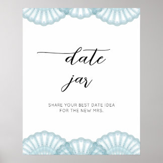 Affiche Elegant Blue Shell date les idées de nuit. Date ja