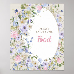 Affiche Elegant Boho printemps Fleur sauvage Baby shower N