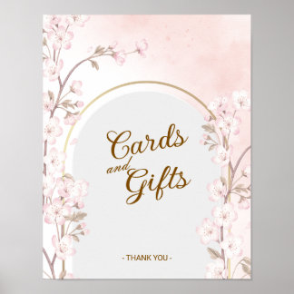 Affiche Elegant Cherry Blossom Wedding Cards & Gifts