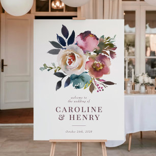 Affiche Élégant Chic Romantique Rose Mariage