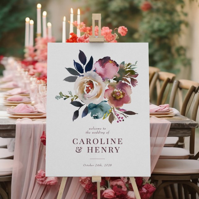 Affiche Élégant Chic Romantique Rose Mariage (Créateur téléchargé)