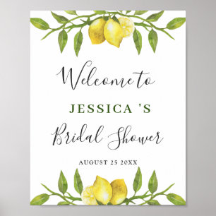 Affiche Elégant citrons vert ACCUEILLIR BRIDAL SGHOWOWER