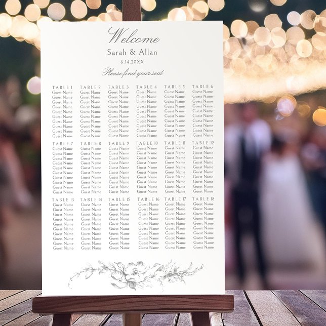 Affiche Élégant classique Rococo Floral (Créateur téléchargé)