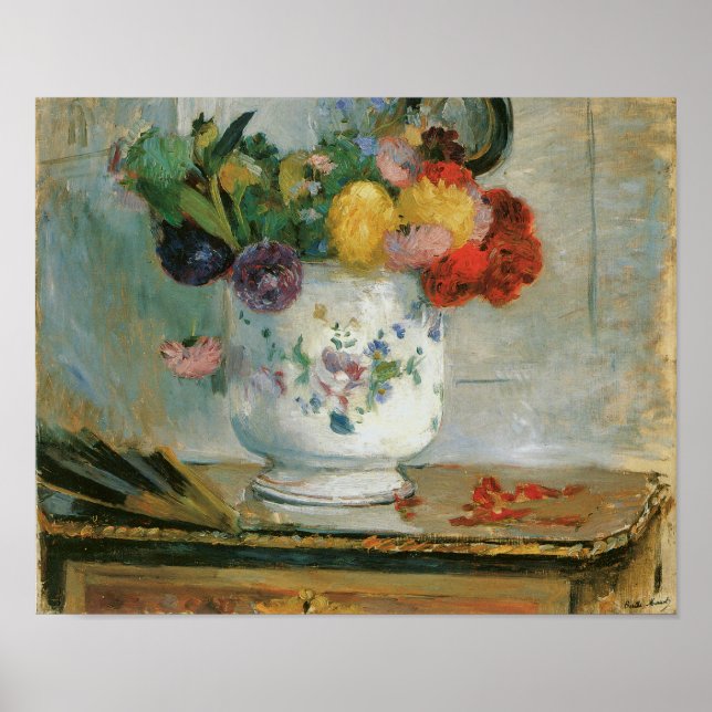 Affiche Elegant Dahlia Flowers Artistic Print (Devant)
