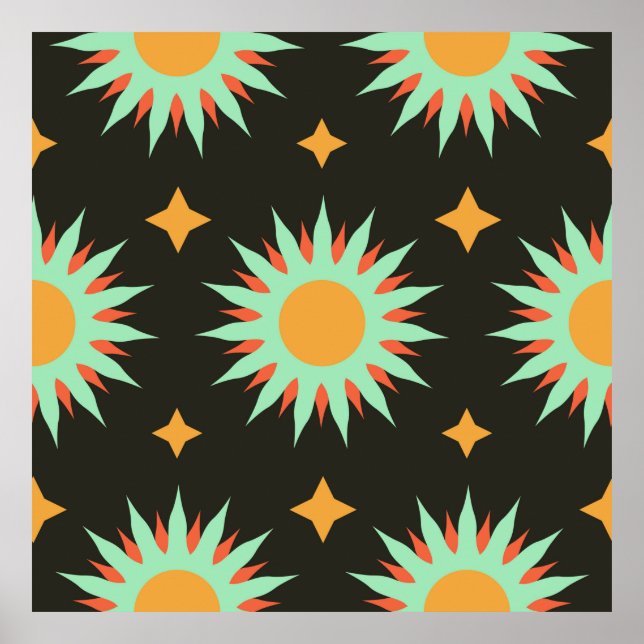 Affiche Elégant ésotérique forme sans soudure art motif. a (Devant)