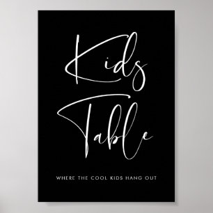 Affiche Elégant et moderne Enfants mariage Panneau de tabl