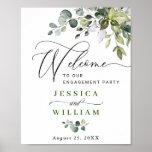 Affiche Elégant Eucalyptus fiançailles<br><div class="desc">Elégant Aquarelle Eucalyptus Engagement Party Poster. La taille par défaut est de 8 x 10 pouces, vous pouvez la changer en une taille plus grande. Pour plus de personnalisation, cliquez sur le lien "customiser plus" et utilisez notre outil de conception pour modifier ce modèle. Si vous avez besoin d'aide, contactez-moi,...</div>