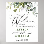 Affiche Elégant Eucalyptus fiançailles<br><div class="desc">Elégant Aquarelle Eucalyptus Engagement Party Poster. La taille par défaut est de 8 x 10 pouces, vous pouvez la changer en une taille plus grande. Pour plus de personnalisation, cliquez sur le lien "customiser plus" et utilisez notre outil de conception pour modifier ce modèle. Si vous avez besoin d'aide, contactez-moi,...</div>