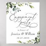 Affiche Elégant Eucalyptus fiançailles<br><div class="desc">Elégant Aquarelle Eucalyptus Engagement Party Poster. La taille par défaut est de 8 x 10 pouces, vous pouvez la changer en une taille plus grande. Pour plus de personnalisation, cliquez sur le lien "customiser plus" et utilisez notre outil de conception pour modifier ce modèle. Si vous avez besoin d'aide, contactez-moi,...</div>