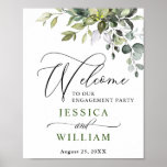 Affiche Elégant Eucalyptus fiançailles<br><div class="desc">Elégant Aquarelle Eucalyptus Engagement Party Poster. La taille par défaut est de 8 x 10 pouces, vous pouvez la changer en une taille plus grande. Pour plus de personnalisation, cliquez sur le lien "customiser plus" et utilisez notre outil de conception pour modifier ce modèle. Si vous avez besoin d'aide, contactez-moi,...</div>