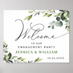 Affiche Elégant Eucalyptus fiançailles<br><div class="desc">Elégant Aquarelle Eucalyptus Engagement Party Poster. La taille par défaut est de 8 x 10 pouces, vous pouvez la changer en une taille plus grande. Pour plus de personnalisation, cliquez sur le lien "customiser plus" et utilisez notre outil de conception pour modifier ce modèle. Si vous avez besoin d'aide, contactez-moi,...</div>