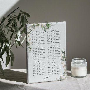 Affiche Elégant Eucalyptus Greenery Mariage Seating Chart