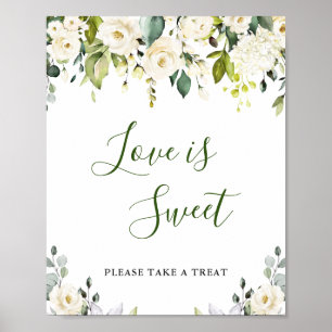 Affiche Élégant Eucalyptus Love is Sweet Mariage Sign