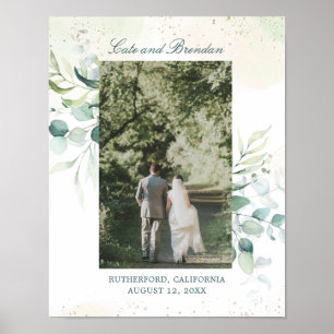 Affiche Elégant Eucalyptus Mariage Photo