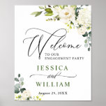 Affiche Elégant Eucalyptus White Roses Party<br><div class="desc">Profitez de votre dîner de répétition avec cette affiche unique en couleur blanche d'ivoire Eucalyptus Greenery. La taille par défaut est de 8 x 10 pouces, vous pouvez la changer en une taille plus grande. Pour plus de personnalisation, cliquez sur le lien "customiser plus" et utilisez notre outil de conception...</div>