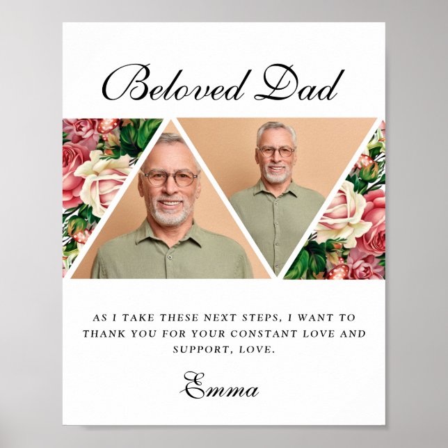 Affiche Elegant Father of the Bride Gift Thank You Gift  (Devant)