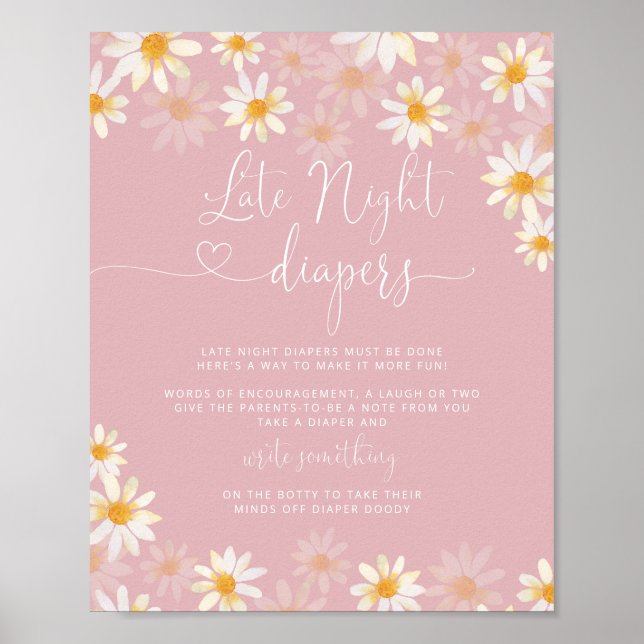Affiche Élégant Fleur sauvage Late Night Diapers Jeu (Devant)