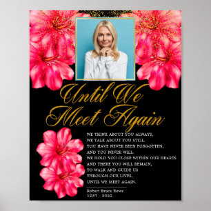 Affiche Elegant Floral Funeral Poem Sign