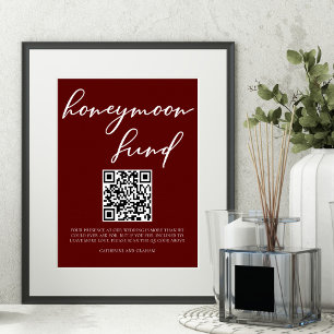 Affiche Elégant fonds de lune de miel Mariage de Bourgogne