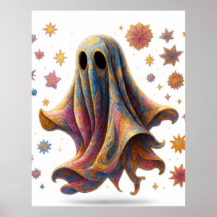Affiche "Elegant Ghost Wall Art - Luxe Halloween Spirit
