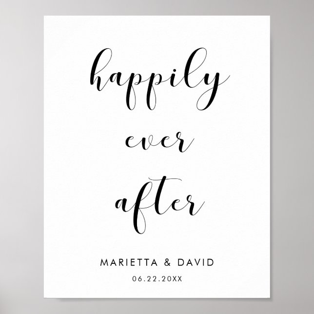 Affiche Elegant Happy toujours après le signe mariage (Devant)