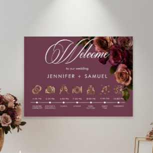 Affiche Élégant Humeur Douce Rouille Bourgogne Ordre des É
