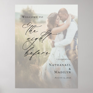 Affiche Elegant La Nuit Avant la photo Répétition bienvenu