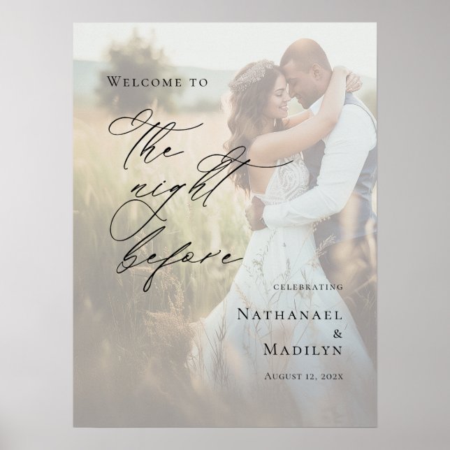 Affiche Elegant La Nuit Avant la photo Répétition bienvenu (Devant)