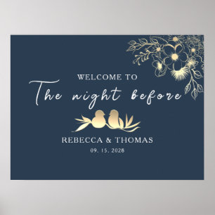 Affiche Élégant La Nuit Avant Le Dîner De Répétition