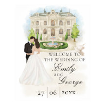 Élégant lieu de mariage avec mariée et chambre