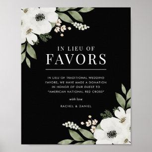 Affiche Élégant Mariage botanique floral en remplacement d