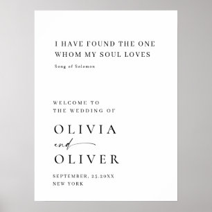 Affiche Élégant Mariage d'accueil minimaliste simple