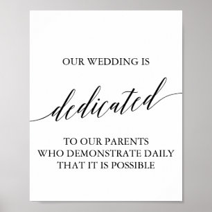 Affiche Élégant Mariage de calligraphie noire