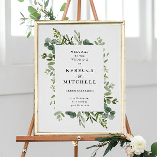 Affiche Elégant Mariage de verdure